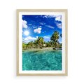 Plakat w ramie 50x70 - Rajskie wakacje na plaży - plaża, wakacje - rama drewno