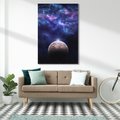 Obraz na płótnie 70x100 - Kosmos - Ziemia i Księżyc - kosmos, ziemia
