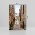 Obraz na płótnie 70x100 - Perspektywa malowniczej uliczki - uliczka, perspektywa