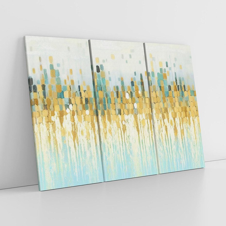 Obraz na płótnie 120x80 - Turkusowa Harmonia - abstrakcja, geometryczne plamki