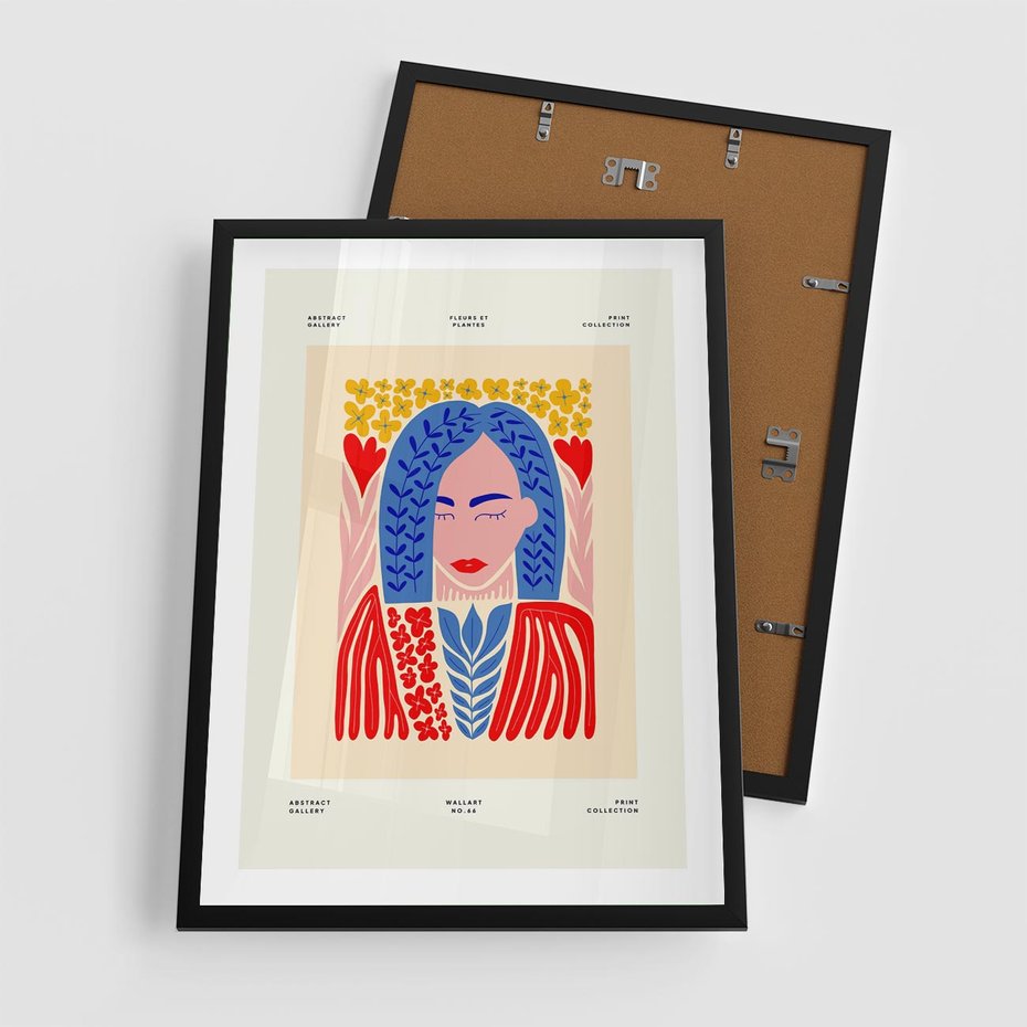 Plakat w ramie 50x70 - Impulsy Czasu - kobieca sztuka, abstrakcja - rama czarna