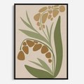 Obraz w ramie 70x100 - Minimalizm z Roślinami - nowoczesny plakat, roślinność - rama czarna