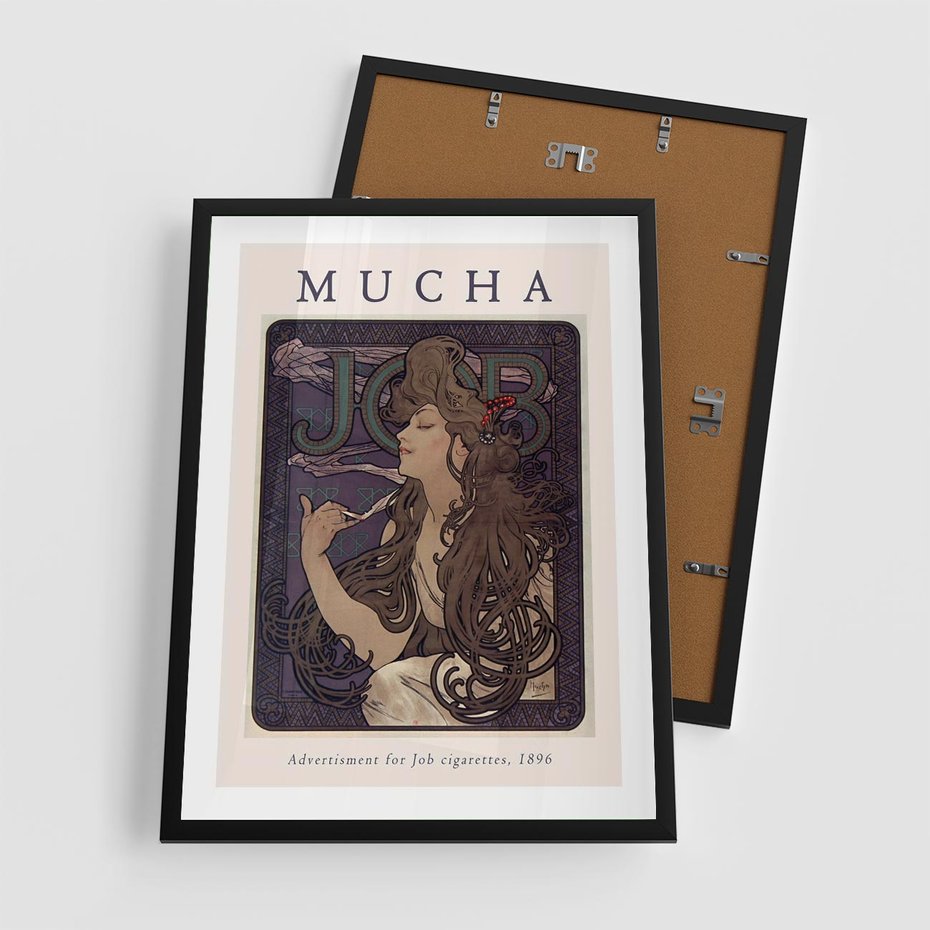 Plakat w ramie 50x70 - Reprodukcja A.Mucha - Mucha, plakat z reprodukcją - rama czarna