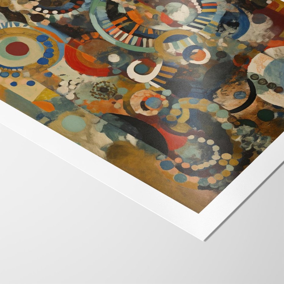 Plakat bez ramy 40x50 - Podróżne Wizje Aberracji - abstrakcyjny obraz, mnogość kolorów