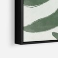 Obraz w ramie 70x100 - Zieleń Wewnętrznego Spokoju - zielony plakat, roślinne inspiracje - rama czarna