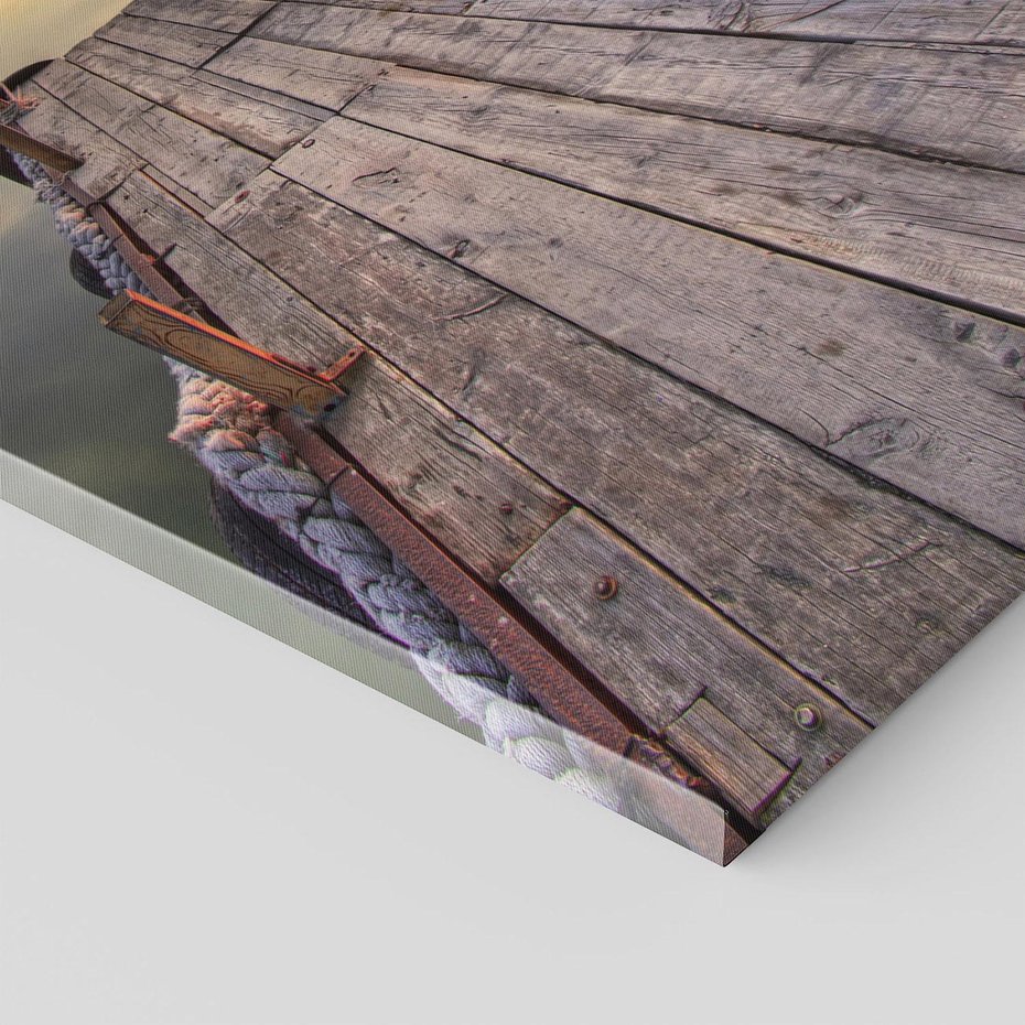 Obraz na płótnie 70x100 - Zachód Słońca na Pomostcie - zachód, słońca