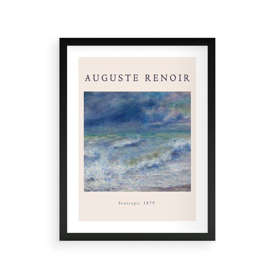 Plakat w ramie 30x40 - Auguste Renoir: Plakat z Pięknem Morza - auguste renoir, reprodukcja - rama czarna