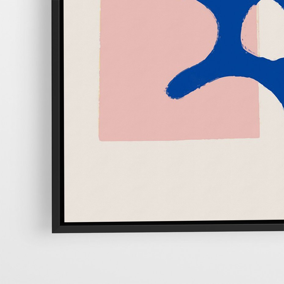 Obraz w ramie 70x100 - Delikatne Plamiste Refleksje - abstrakcja, nowoczesny plakat - rama czarna