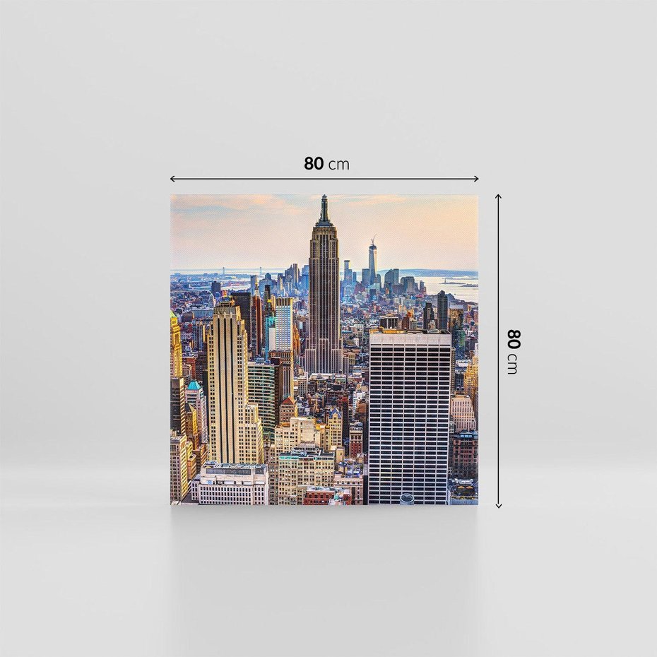 Obraz na płótnie 80x80 - Manhattan - Wieżowce Nowego Jorku - Manhattan, Nowy Jork