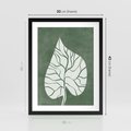 Plakat w ramie 30x40 - Migotliwe Wnętrze Zieleni - zielony plakat, roślinne motywy - rama czarna