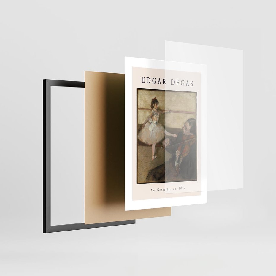 Plakat w ramie 30x40 - Klasyka Baletu - Edgar Degas, reprodukcja obrazu - rama czarna