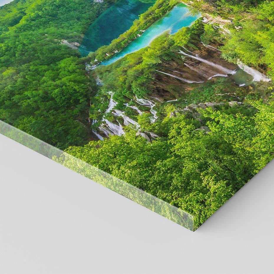 Obraz na płótnie 30x30 - Jeziora Pitwickie: urok Chorwacji - Jeziora, Pitwickie