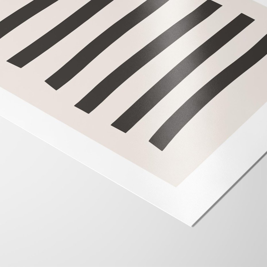 Plakat bez ramy 30x40 - Strukturalna Rewolucja Form - minimalizm, czarne pasy