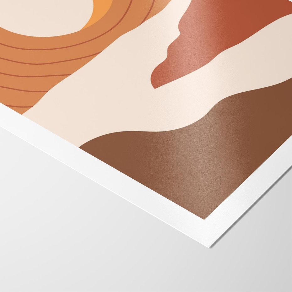 Plakat bez ramy 21x30 - Sztuka Zachodu Słońca: Nowoczesna Sceneria - plakat, nowoczesna grafika