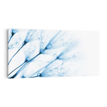 Obraz na płótnie 120x60 - Kwiat w kroplach wody - kwiat, krople