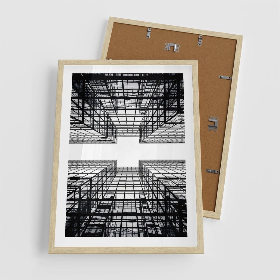 Plakat w ramie 50x70 - Czar i Wielkość - wieżowce, architektura - rama drewno