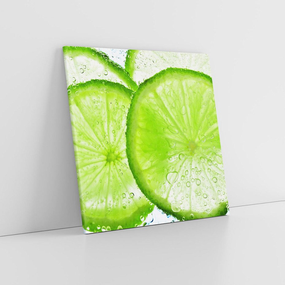 Obraz na płótnie 50x50 - Soczyste limonki - limonki, owoce