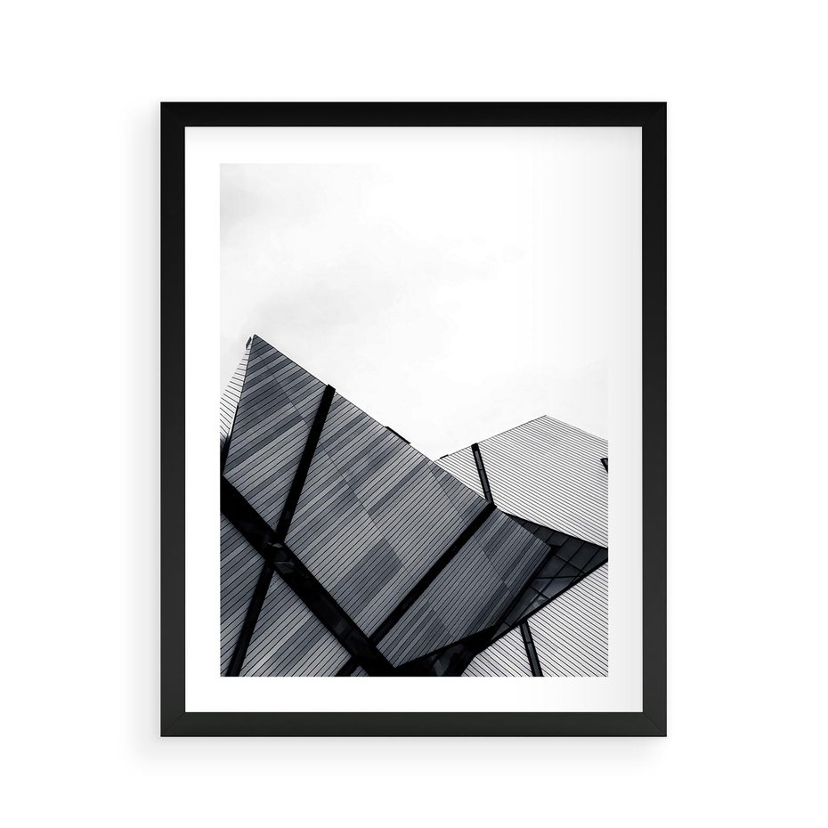 Plakat w ramie 40x50 - Nowoczesna Metropolia - architektura, proste linie - rama czarna