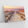 Obraz na płótnie 70x50 - Spacer Wśród Przyboju - dróżka, morze