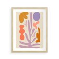 Plakat w ramie 40x50 - Przenikająca Harmonia - abstrakcyjny obraz, pastelowe kolory - rama drewno