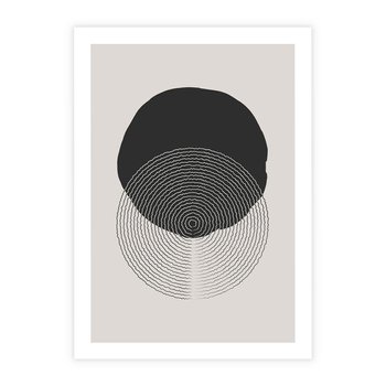 Plakat bez ramy 30x40 - Boho Przenikanie Uroku - abstrakcyjna kompozycja, okręgi