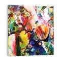 Obraz na płótnie 60x60 - Szalejące ognie kolorów - abstrakcja, farby olejne