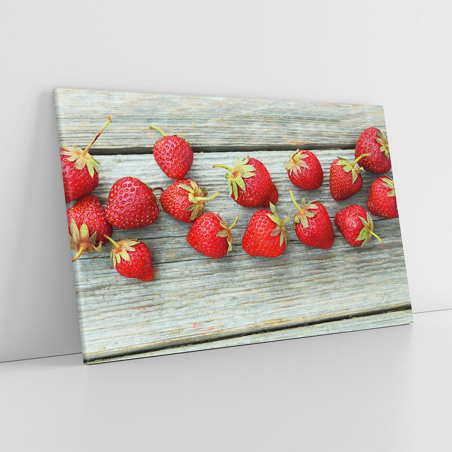 Obraz na płótnie 120x80 - smak lata - truskawki, owoce