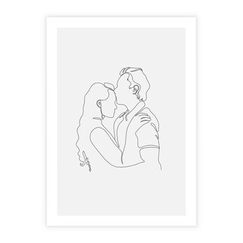 Plakat bez ramy 40x50 - Wewnętrzne Emocje - para zakochanych, kobieta i mężczyzna