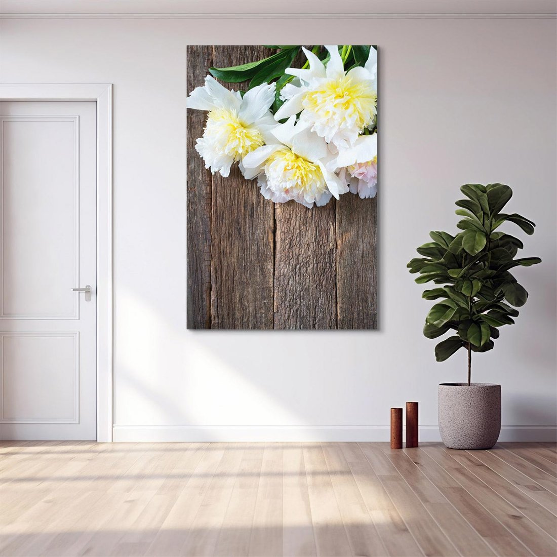 Obraz na płótnie 50x70 - Relaksująca Harmonia - kwiaty, spa