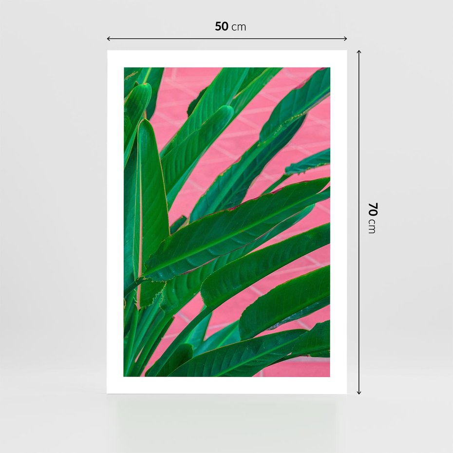 Plakat bez ramy 50x70 - Odezwij się do przeszłości - liście, retro