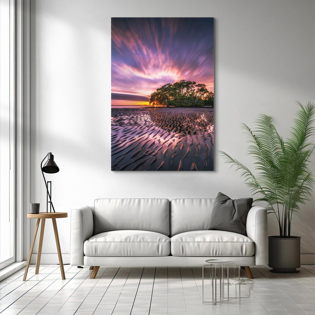 Obraz na płótnie 70x100 - Spokojne jezioro, fale, woda - jezioro, wyspa