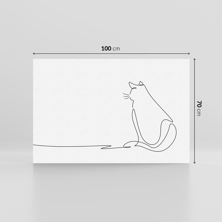 Obraz na płótnie 100x70 - Koci Szkic - szkic, line art