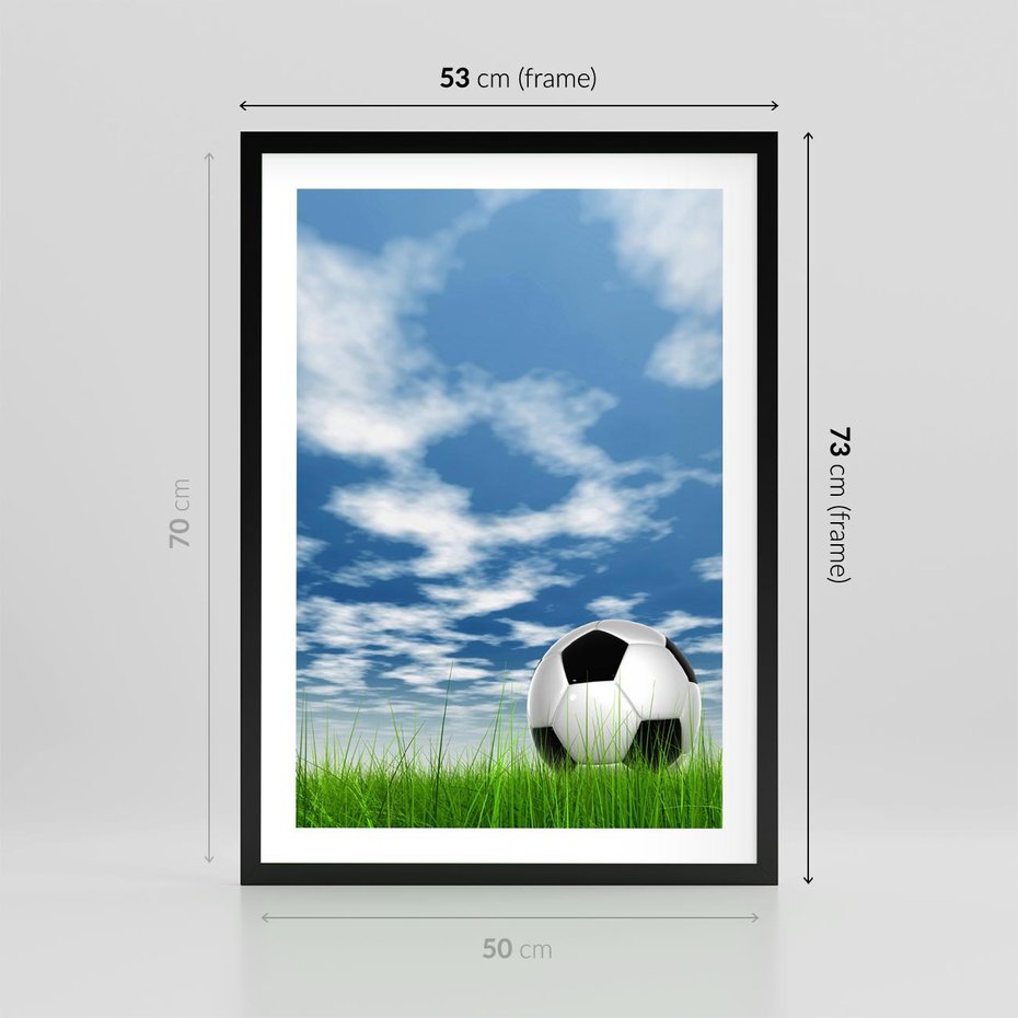 Plakat w ramie 50x70 - Piłkarska Pasja - piłka, nożna - rama czarna