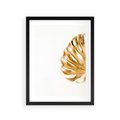 Plakat w ramie 30x40 - Przyjemność dla Oczu - złote, liście - rama czarna