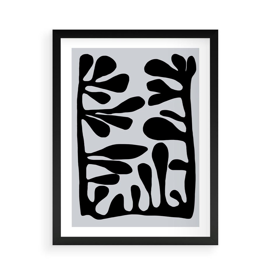 Plakat w ramie 50x70 - Taniec Kształtów - matisse, sztuka nowoczesna - rama czarna