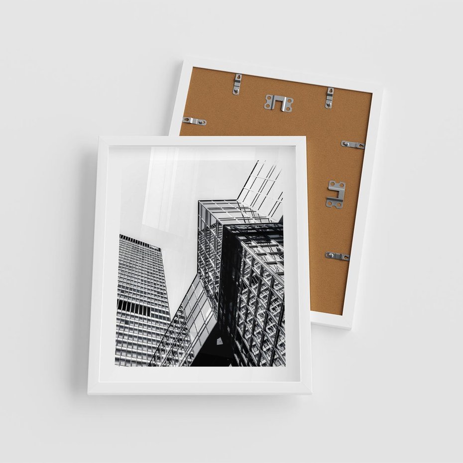Plakat w ramie 40x50 - Fotografia Wieżowców - architektura, budynki - rama biała