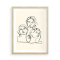 Plakat w ramie 50x70 - Trzy Kobiety - 3 kobiety, antyczny posag - rama drewno