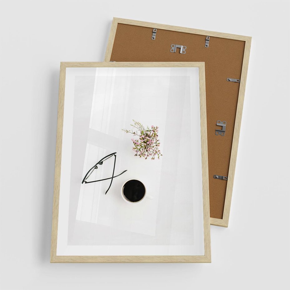 Plakat w ramie 50x70 - Codzienne Radości - kompozycja, bukiet - rama drewno