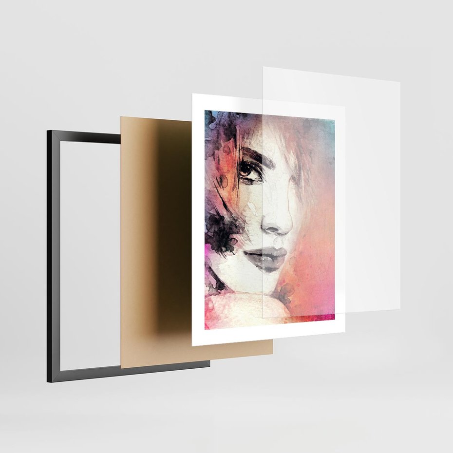 Plakat w ramie 40x50 - Kobieta w sztuce - portret, kobieta - rama czarna