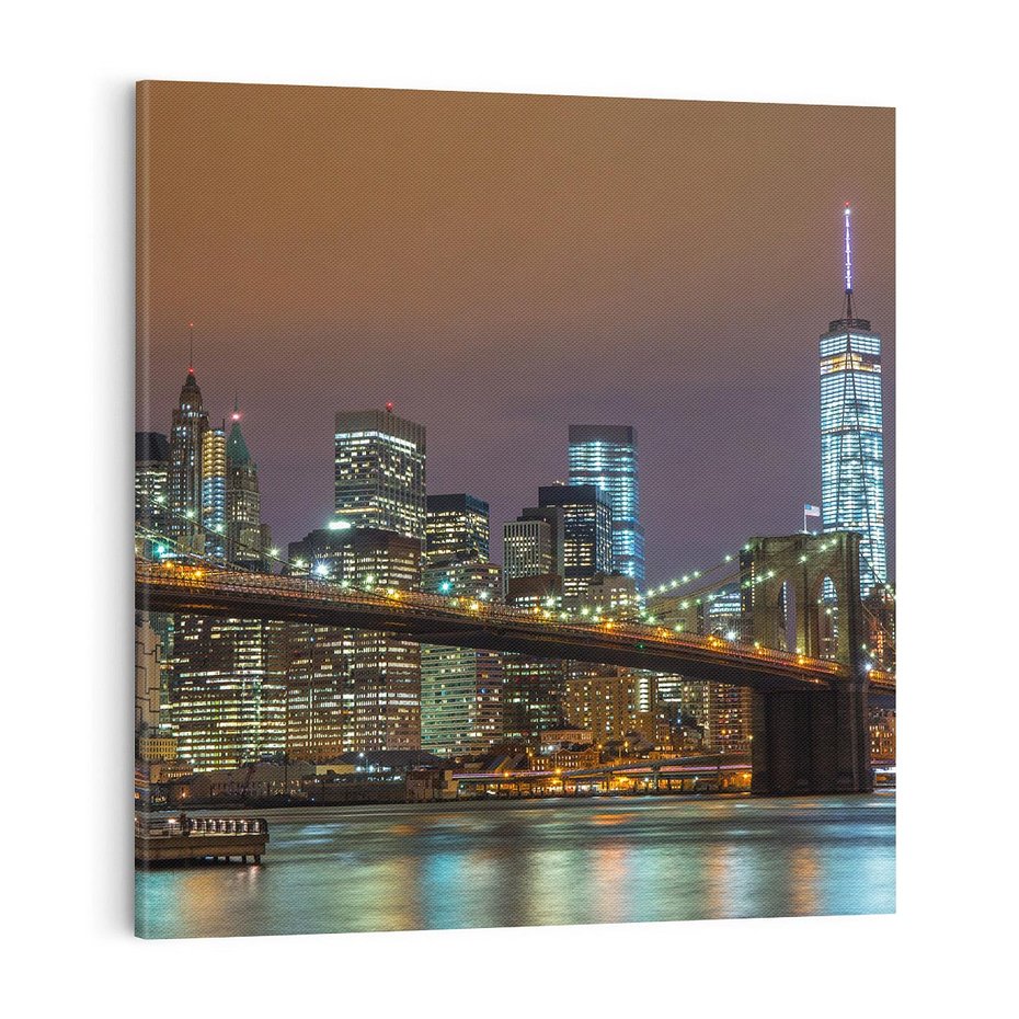 Obraz na płótnie 70x70 - Ikona Nowego Jorku - most, Nowy Jork