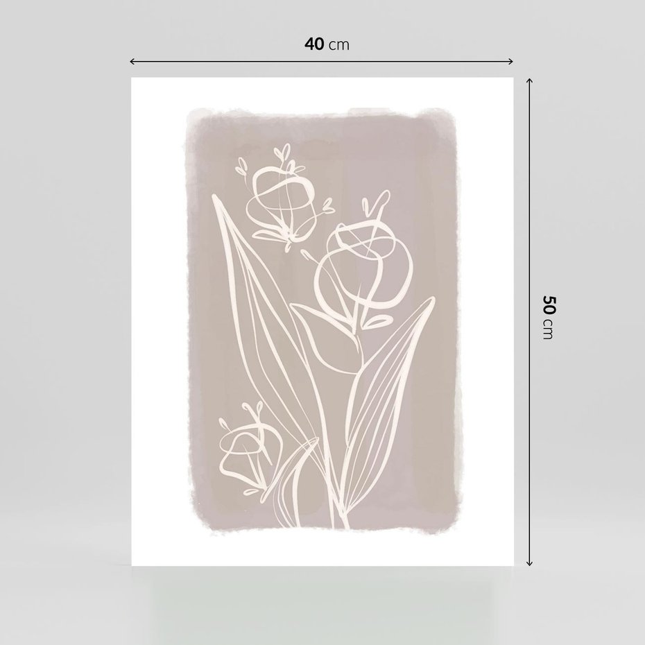 Plakat bez ramy 40x50 - Pastelowe Nastroje - nowoczesny subtelny plakat, beżowy