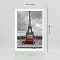 Plakat w ramie 50x70 - Paryż z wieżą Eiffla w tle - Paryż, Eiffla - rama biała