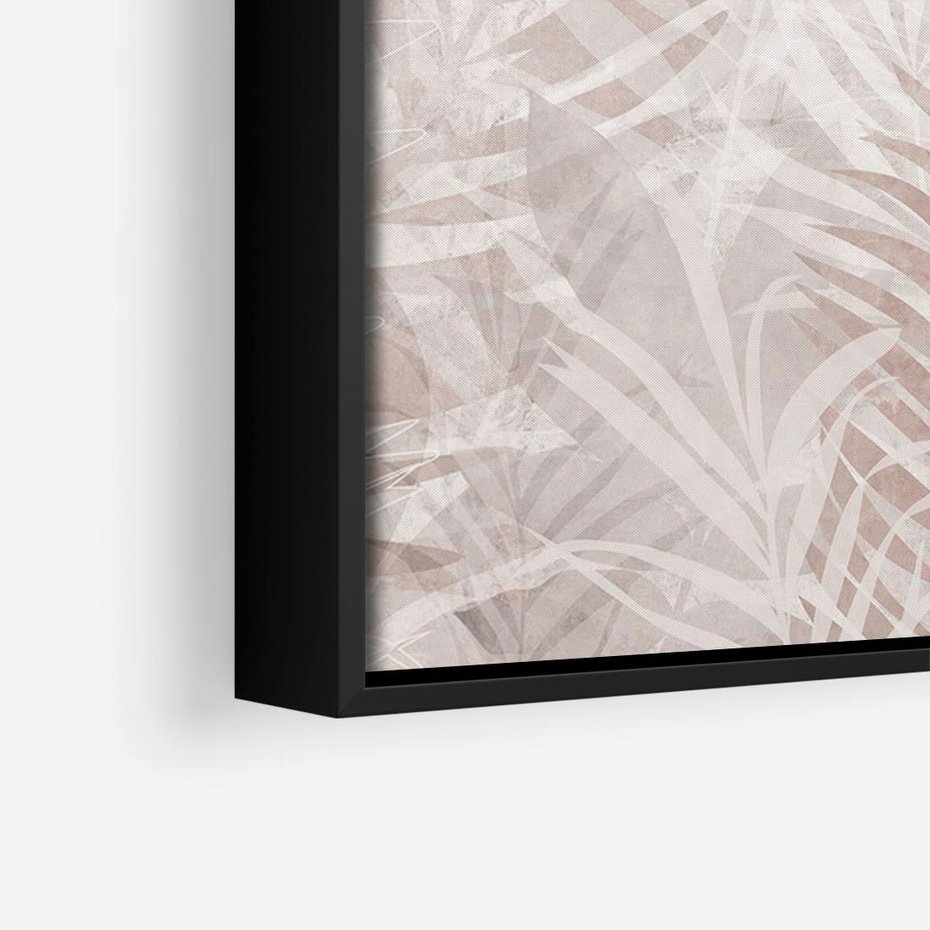 Obraz w ramie 70x50 - Pejzaż zaklętych uczuć - monochromatyczne, w odcieniach beżu - rama czarna