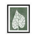 Plakat w ramie 40x50 - Migotliwe Wnętrze Zieleni - zielony plakat, roślinne motywy - rama czarna
