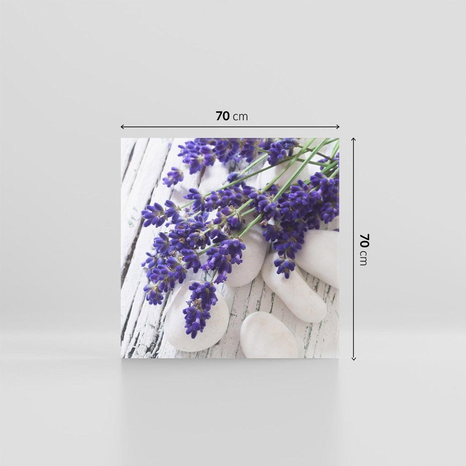 Obraz na płótnie 70x70 - relaks z aromatem - lawenda, spa