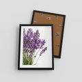 Plakat w ramie 30x40 - Pola lawendy w pełnym rozkwicie - lawenda, kwiaty - rama czarna