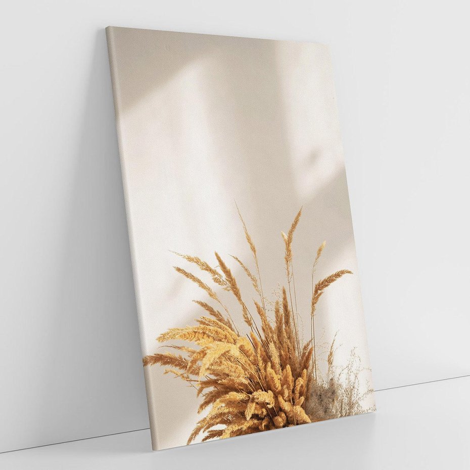 Obraz na płótnie 50x70 - mpresyjne układy traw - boho, trawy