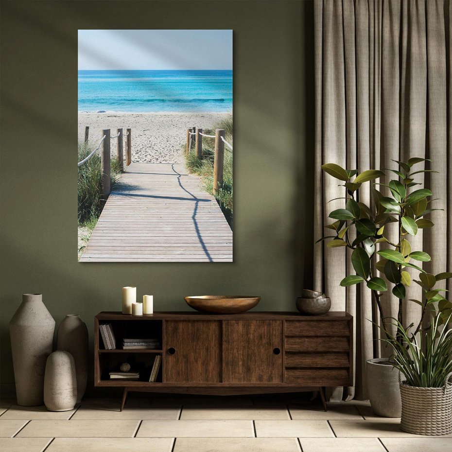 Obraz na płótnie 50x70 - Żywa Natura - plaża, morze