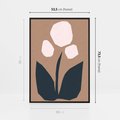 Obraz w ramie 50x70 - Refleksje Boho Przyrody - abstrakcyjny obraz, plakat - rama czarna