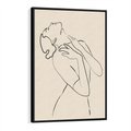 Obraz w ramie 70x100 - Bezkresny Taniec - kobieta, szkic - rama czarna